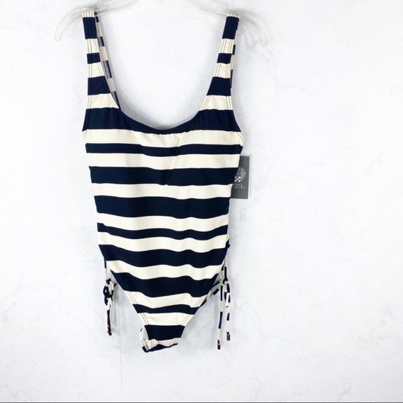 [Vince Camuto] Striped Lace Up One Piece - Picture 1 of 7